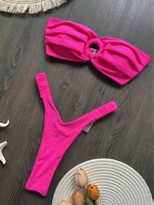 Microbikini con Push-Up para mujer, traje de baño Sexy para mujer, conjunto de Bikini brasileño con Tanga, trajes de baño, ropa de playa 2024 - RT2523 - Ver 4