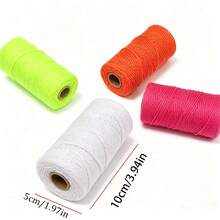 Colorful Linen Rope DIY Handmade Woven Wall Hanging Tassel Decor! Multicolor Yarn In Red, Orange, Yellow, Green, White Tones Tassels, Easy Handmade Packaging! Colorful DIY Linen Rope Is Durable And Wear-Resistant, Suitable For Home Decor And Creative Handicrafts - White 1pc - View 10