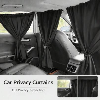 Bộ rèm che riêng tư cho xe hơi, rèm cửa sổ xe cản sáng hoàn toàn cho xe SUV, Sedan, Xe tải, rèm ngăn cách riêng tư khi ngủ, cắm trại và đi đường dài, chắn ánh nắng mặt trời, nhiệt độ và tầm nhìn ra bên ngoài.