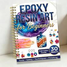 1 pieza Cuaderno de espiral de arte de resina epoxi A5, adecuado para registrar el proceso de creación artística, diario con cuentagotas, adecuado para principiantes, profesionales, artistas de resina y entusiastas - Resina epoxi 013 - Ver 2