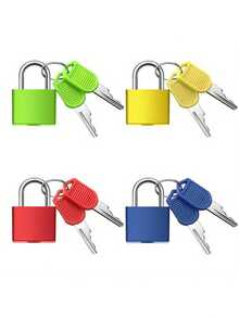 6pcs Small Heavy Duty Padlocks With 2 Keys, Durable Metal Locks With Keys - Compact Colored Luggage & Gym Locker Locks, Suitable For School Lockers - Multicolor - View 5