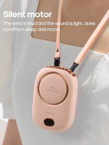 kinscoter 1PC Rechargeable 1800mAh Mini Portable Fan Camping Beach Travel Accessories Back To School Outdoor Summer Air Cooler Handheld Neck Fan Personal Waist Ventiladores - Pink - View 8