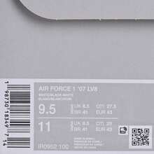Nike Giày thể thao nam AIR FORCE 1 '07 LV8, kiểu dáng cổ thấp IR0952-100 - Đen và trắng - Xem 6