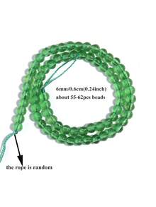 1 Hebra de Cuentas de Moldavita Verde Natural de 6-10mm, Cuentas Sueltas de Meteorito Checo Mate Esmerilado, Suministros para Hacer Joyas DIY y Manualidades de Pulseras - Multicolor - Ver 14