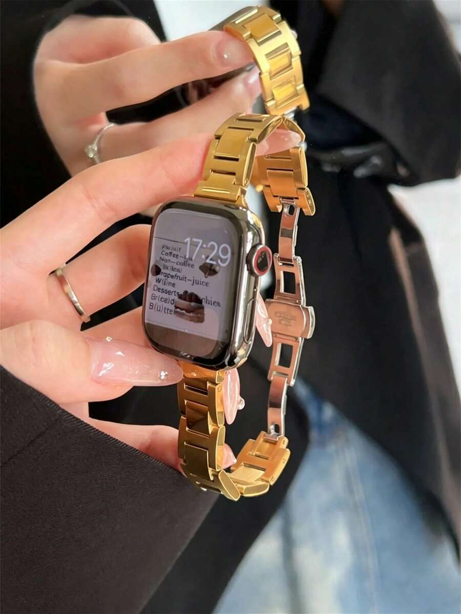 1条不对称金属表带，兼容 42mm、38mm、40mm、41mm、44mm、45mm、46mm、49mm直径，时尚智能手表替换表带，适用于Series Ultra2、Ultra SE2、SE 11、10、9、8、7、6、5、4、3、2、1，男女通用