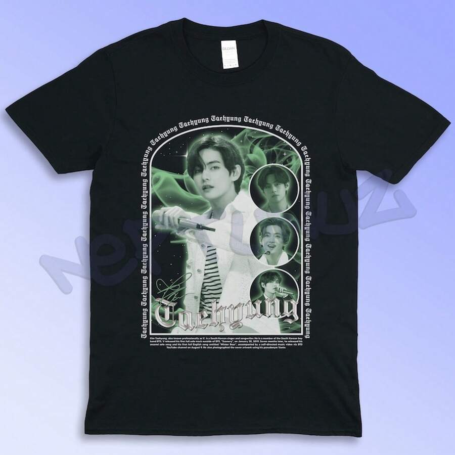 T-Shirt, Male Band Music, Retro Style, New Model, Unisex Size T-Shirt. Women's Shirts, Women's Sweatshirts, Women's Casual Sweater Blouse, Summer Prom Dresses - 黑色 - 查看 1