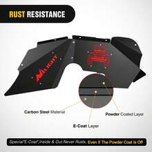Nilight Front Inner Fender LinersWheel Cover Fit For 2007-2018 Off-Road Jeap JK JKU 4WD (4-Door/2-Door) Unlimited Bolt-On Style Fender Flares Splash Guards - A - View 4