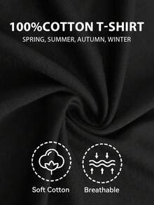 Women's Cotton Crew Neck T-Shirt - Front Print, Slogan Print, Short Sleeves, Casual Top, Suitable For Spring And Summer, Vacation, Everyday Wear, And Farm Wear. Women's Clothing, Local Delivery. PRSN - 白色 - 查看 10