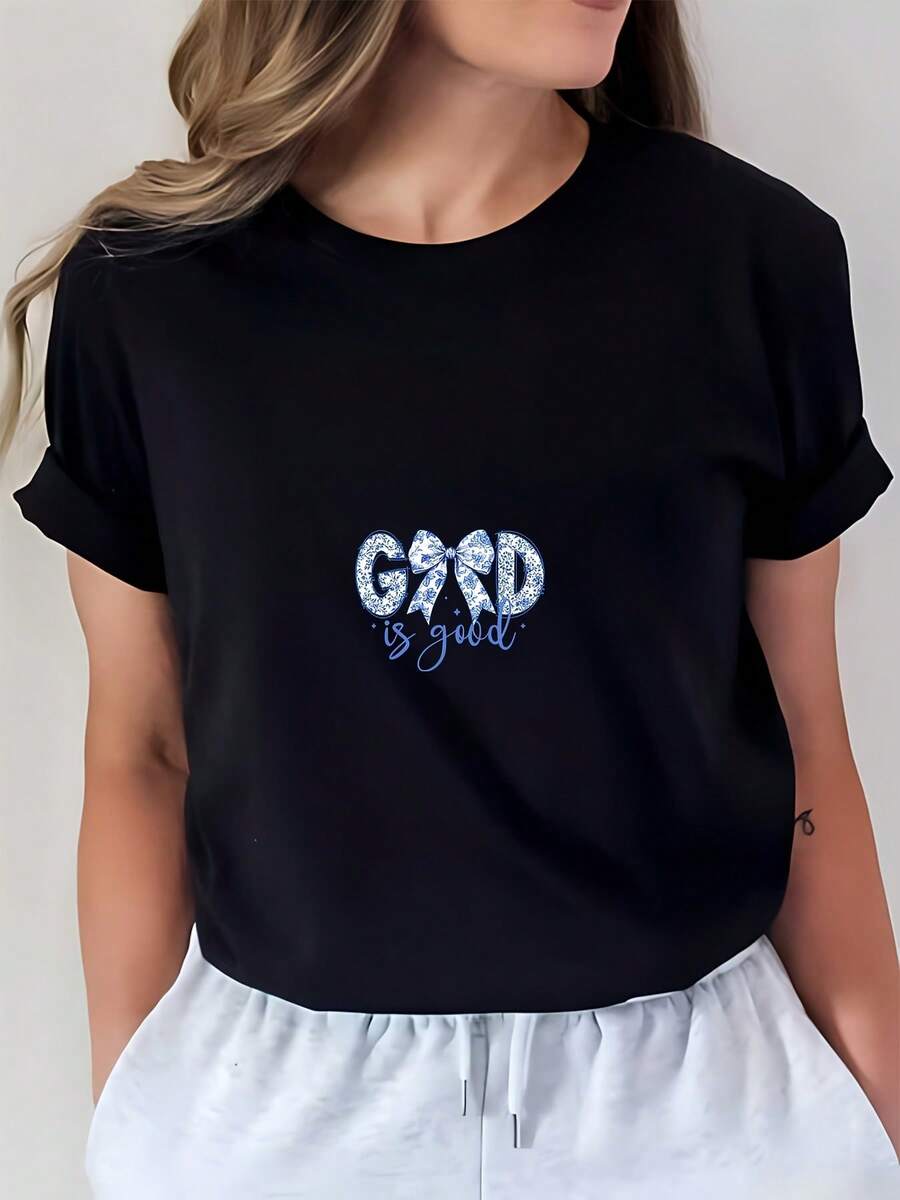 Designed For Modern Women, This Stylish And Comfortable Premium 180g T-Shirt Is Made From A Premium Fabric. The "Really Good" Design Is Dedicated To Family And Friends, Making It The Perfect Gift For Mother's Day And Summer Events. This Soft And Comfortable T-Shirt Is Suitable For Casual Everyday Wear And Team-Building Activities. Made With Premium Soft And Breathable Fabric, It's Designed For All-Day Comfort And Versatile Everyday Wear, Perfect For Casual Outings. - 黑色 - 查看 1