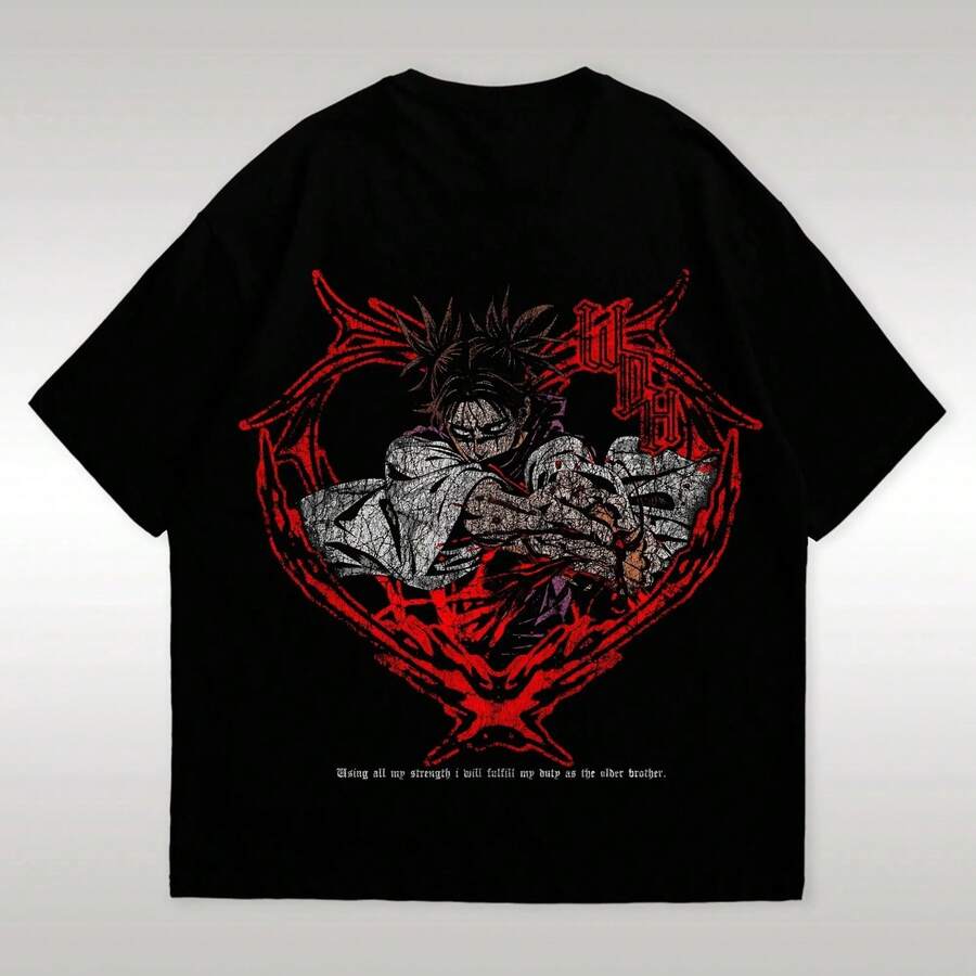 2026 Japanese Anime T-Shirt, New, 3D Printed, Breathable, Fashionable, Ideal For Men, Women, And Children. Made From Thick 220g Cotton, It's Unisex, With A Soft Texture And Pleasant Feel, Comfortable And Gentle On The Skin. Its Classic And Simple Style Never Goes Out Of Fashion, Perfect For Everyday Wear, Sports Activities, Travel, Vacations, And Any Casual Occasion. - 黑色 - 查看 1