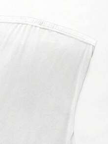Vestido negro sin tirantes para mujer, minivestido corto - Blanco - Ver 5