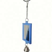 Assorted Color Parrot Toy Square Double-Sided Mirror, Designed For Bird Cage Decor, Random Color Shipped - Multicolor - View 5