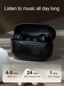 True Wireless Bluetooth Earbuds With Built-In Microphone For Clear Calls, Long Battery Life, Sweat-Resistant Design, Compatible With IOS And Android Devices, Suitable For Fitness, Running And Daily Use - White - View 4