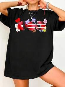 BT.S WORLD TOUR 2026 - BT.S Arirang Comeback T-Shirt. Vintage Graphic Print, Casual Black Cotton Short-Sleeved T-Shirt. - 黑色 - 查看 1