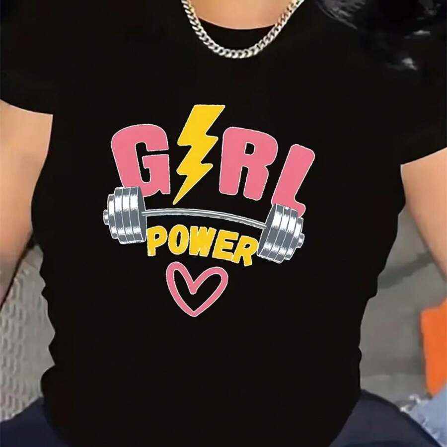 Printed T-Shirt For Men And Women - Black - View 1