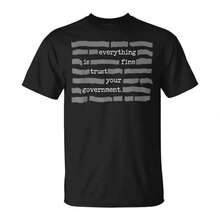 NUEVO LIMITED Todo Está Bien.Confía en tu gobierno.Camiseta esencial de regalo con teoría de conspiración reeditada de Deep State para hombres y mujeres NN7F - Negro - Ver 2