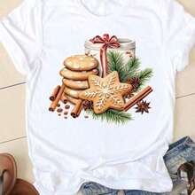 Retro Summer T-Shirt With Santa Claus Blowing Bubbles, Christmas Gift T-Shirt, Funny Winter T-Shirt With Santa Claus - 紫羅蘭色 - 查看 6
