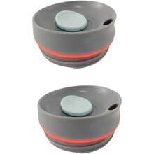 2Pack Tumbler Slider Lid Compatible SmoothSip 20oz 12oz, Leakproof Accessories Top Cover Compatible With SmoothSip Slider 12oz 20oz Coffee Tumbler ( - Grey - 查看 1