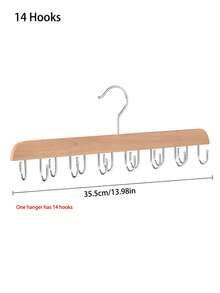 1 Pack Belt Hanger For Closet, Wooden Tie Rack Hangers For Men With , Space Saving Belt Organizer, Closet Storage For Belts, Bras, Scarves, Tank Tops - View 10