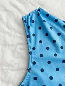 para mujeres que salen a la playa en verano, vacaciones, parte superior de mujer de color amarillo claro con hombros asimétricos, tirantes de lazo, fluida y ajustada, adecuada para fiestas, vacaciones, festivales de música, estilo bohemi - Azul - Ver 3