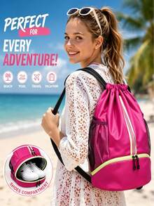 The Light Luxury Style Training And Fitness Strap Bag Integrates The Functions Of A Basketball Bag, A Swimming Bag, And A Multi-Functional Sports Backpack. - Multicolor - View 12