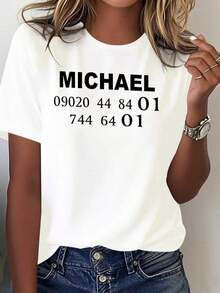 Camiseta Oversize Retro de los 80 con Estampado Numérico para Mujer -% Cómoda y Casual, Diseño Inspirado Lavable aáquina Ropa Todo-Tiempo Ajuste Relajado Geométrico Para Capas Blanco Con Impresión Negra Camiseta Declaración De La Culture Elegante Y Versátil En Temporadas Suaves Tejido Transpirable Dibujo Audaz Iconic DesignCamiseta de manga corta de primavera/verano 2023 con estilo de moda americana, estampado para jóvenes, con un diseño de cuello redondo que y versátil para uso casual, talla - Blanco - Ver 7