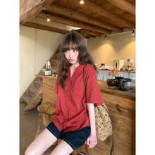 Women Blouses & Shirts - Red - View 6