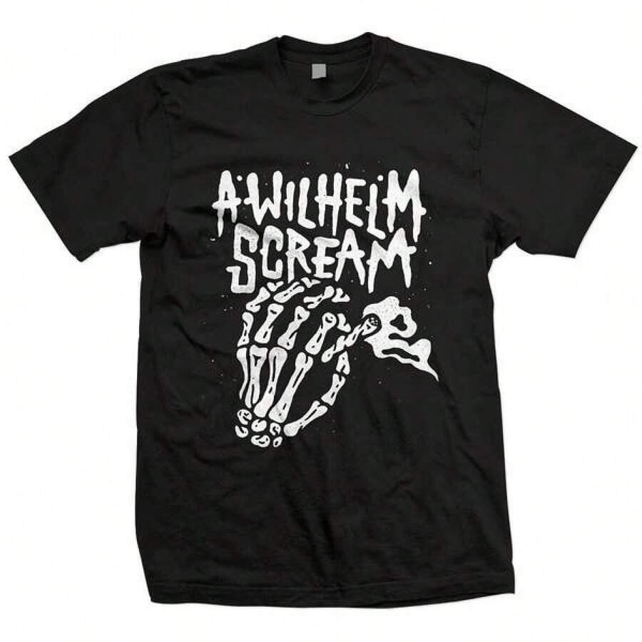 Camiseta unisex de manga corta, A Wilhelm Scream Band Retro World Tour Negra, todas las tallas, camiseta UR248, playeras hombre, spiderman, ,  mujer, romwe men, boho chic, maestras regalos, camiseta para mujer, conjuntos curvy para mu, y2k - Negro - Ver 1
