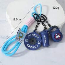 1 buah Gantungan Kunci Seri Kebugaran Mini DIY Kreatif, Liontin Dumbbell Kecil Berkualitas Tinggi yang Dapat Dilepas, Dekorasi Tas Ransel Pasangan - MultiWarna - View 9
