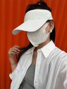 1 pieza Visera ajustable unisex, gorra casual multifuncional transpirable de protección solar, adecuada para uso diario con moda y funcionalidad - Multicolor - Ver 2