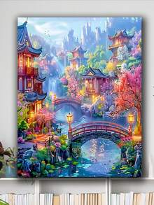 阁楼DIY钻石画套装 - 钻石艺术马赛克工艺品，温馨治愈系设计，沉浸式手工减压，家居装饰艺术DIY工艺爱好者的节日惊喜礼物 - 圓鑽 - 查看 2