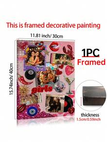 1pc Friendship Matchbox Collage Postcard With Glitter, Personalized Animal Gift, Editable Template, Customize Shiny Friendship Photo, Perfect Personalized Gift - Multicolor - View 15