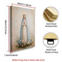 1pc Framed/Unframed Virgin Mary Catholic Canvas Poster Marian Floral Crown Christian Wall Art Print Minimalist Religion Decor Scroll Painting For Apartment,Living Room,Bedroom,Modern Home Decoration - Poster - View 17