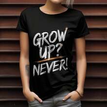 Grow Up... Never-Shirt - Black - View 6