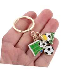 YQQFOMIYES Soccer Keychains 4 Pieces 2026 International Cup Durable Zinc Alloy Creative Sports Keychain For Backpack Gift For Fans Sporting Events2508 - 如圖所示 - 查看 4