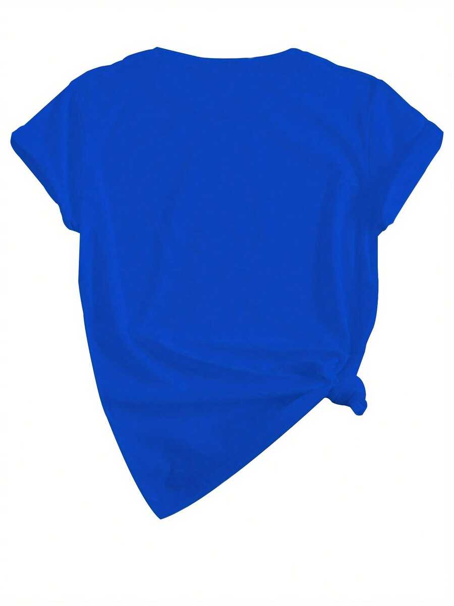 Heart Cocker Spaniel One Line Art Pure Women's Tshirt Comfort Fit - Azul - Ver 1