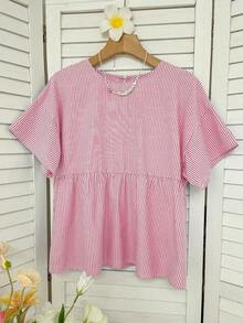 Camisa de mujer tejida de 100% algodón y lino, top de verano, adecuado para el uso diario, citas, reuniones, otoño/invierno/verano, Navidad, Año Nuevo, Acción de Gracias, fiestas, bodas, playa, ceremonias de graduación, moda, elegante, casual - Naranja - Ver 5