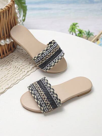 Dép thời trang tối giản cho bé gái, dép xỏ ngón trong nhà/ngoài trời, dép đế bằng chống trượt cho trẻ nhỏ đi biển.