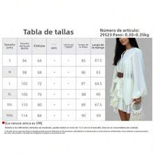 Vestido corto francés primavera 2026, cintura alta, mangas abullonadas y volantes - Blanco - Ver 5