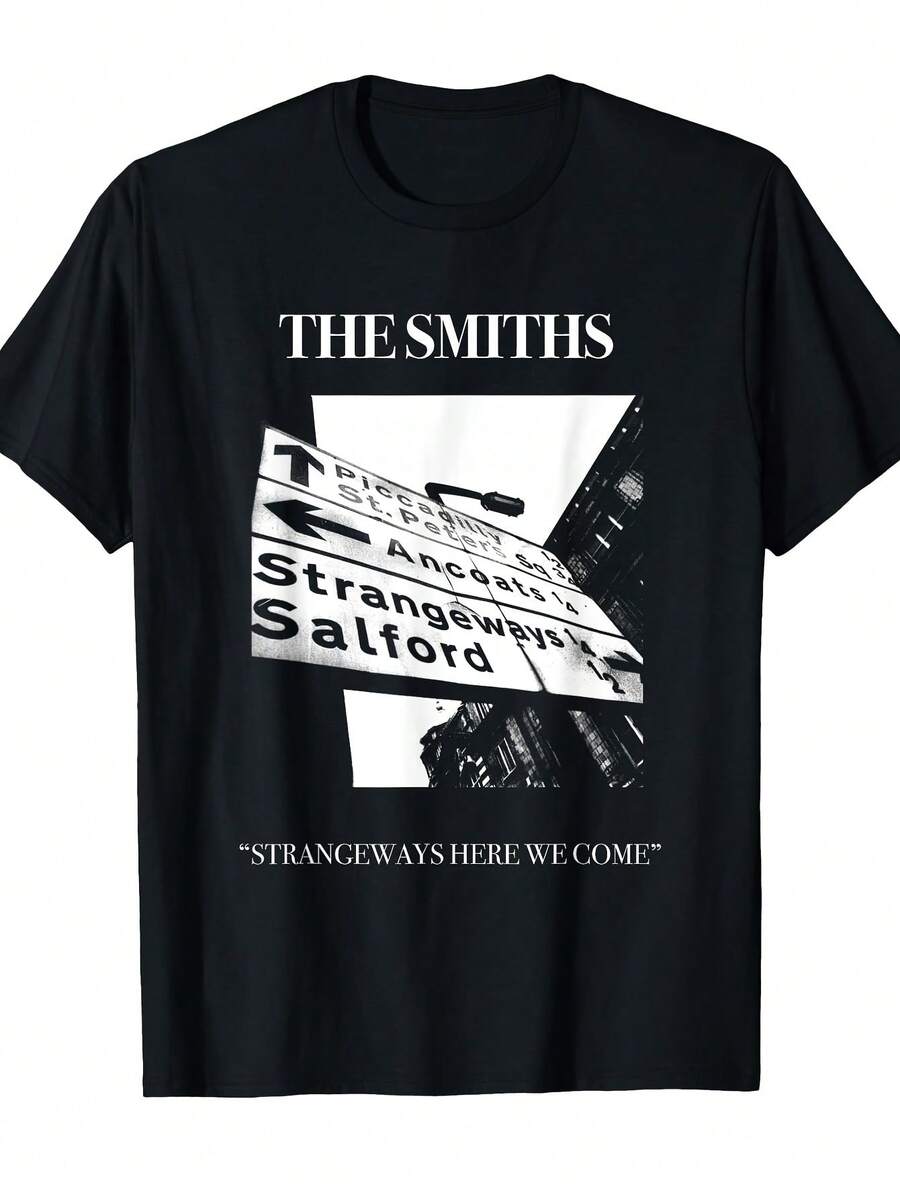 Strangeways Here We Come Stephen Wright Unisex T-Shirt For Men And Women, Soft, Casual Streetwear Essential For All Seasons, Versatile Style For Everyday Wear, Affordable And Perfect Gift For Fans And Friends. With A Crisp, Streamlined Cut, This Garment Creates A Clean And Vibrant Look. Its Relaxed Yet Flattering Silhouette Suits All Body Types, Offering A Style That Is Both Casual And With A Touch Of Elegance. - 黑色 - 查看 1