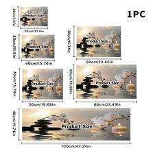 1pc White Orchid & Black Pebble Reflection Absorbent Pad, Creates Ambiance, Suitable For Dining Table And Cafe, Multi-Purpose Drainage Mat, Home Gift, Desktop Decor - XYLSD-374 - View 12