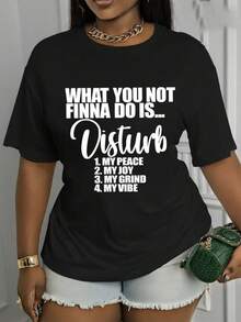 Women's Summer T-Shirt: This Short-Sleeved, Crew-Neck T-Shirt Features A Design With The Phrase: "Things You Don't Want To Do... Please Don't Bother Me. 1. My Silence, 2. My Happiness, 3. My Work, 4. My Atmosphere." This Stylish Top Has A Casual Crew-Neck Design And Is Made Of A Soft, Stretchy Fabric. - 紅色 - 查看 8