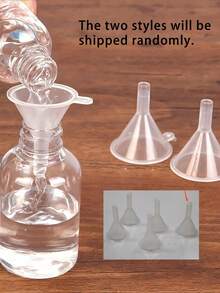 5/4/3/2/1 piezas Embudo pequeño transparente, cuentagotas de resorte, embudo de plástico de boca estrecha, adecuado para herramientas de llenado de laboratorio, arte de arena, llenado de perfumes, embudo de laboratorio, hecho de plástico transparente. Adecuado para rellenar productos de cuidado diario de la piel. - Multicolor - Ver 8