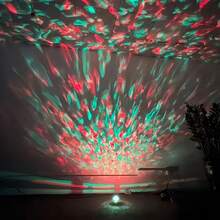1pc Water Wave Starry Sky Projection Lamp, Dreamy Lighting Effect, USB Powered Atmosphere Night Light, Suitable For Bedroom, Living Room, Ceiling, Camping, Wedding, Halloween, Christmas Party Home Decor Gift - Multi-color light - View 9