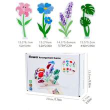 Children's Wooden Flower Arrangement Puzzle Set, Flower Stem Matching Decorative Toy, Interesting DIY Handcraft, Holiday Gift - Multicolor - View 4