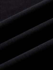 1 pieza Camisetas de moda, Lindo corto cuello redondo transpirable Tops para mujer, Gráfico  2026 Camisetas de mujer para, fruncido - Negro - Ver 2