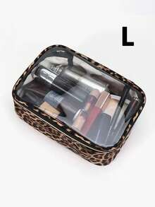 3pcs/Set Leopard Print Cosmetic Bag, Makeup Bag, Travel Organizer Bag, Toiletry Bag, Large Capacity Makeup Pouch, Suitable For Women, Travel Essentials - Leopard - View 14