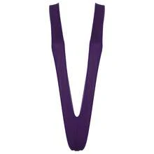 Traje de baño de una pieza para mujer, Monokini, Micro Bikini, tangas con cuello en V profundo, Body de peluche, lencería Sexy - Morado - Ver 6