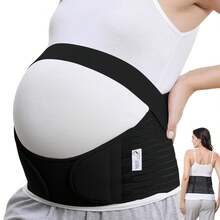 Care Pregnancy Belly Band Maternity Belt, Back/Abdomen/Waist/Pelvis Support (Size M, Black Color) WOUC - Grey - View 1