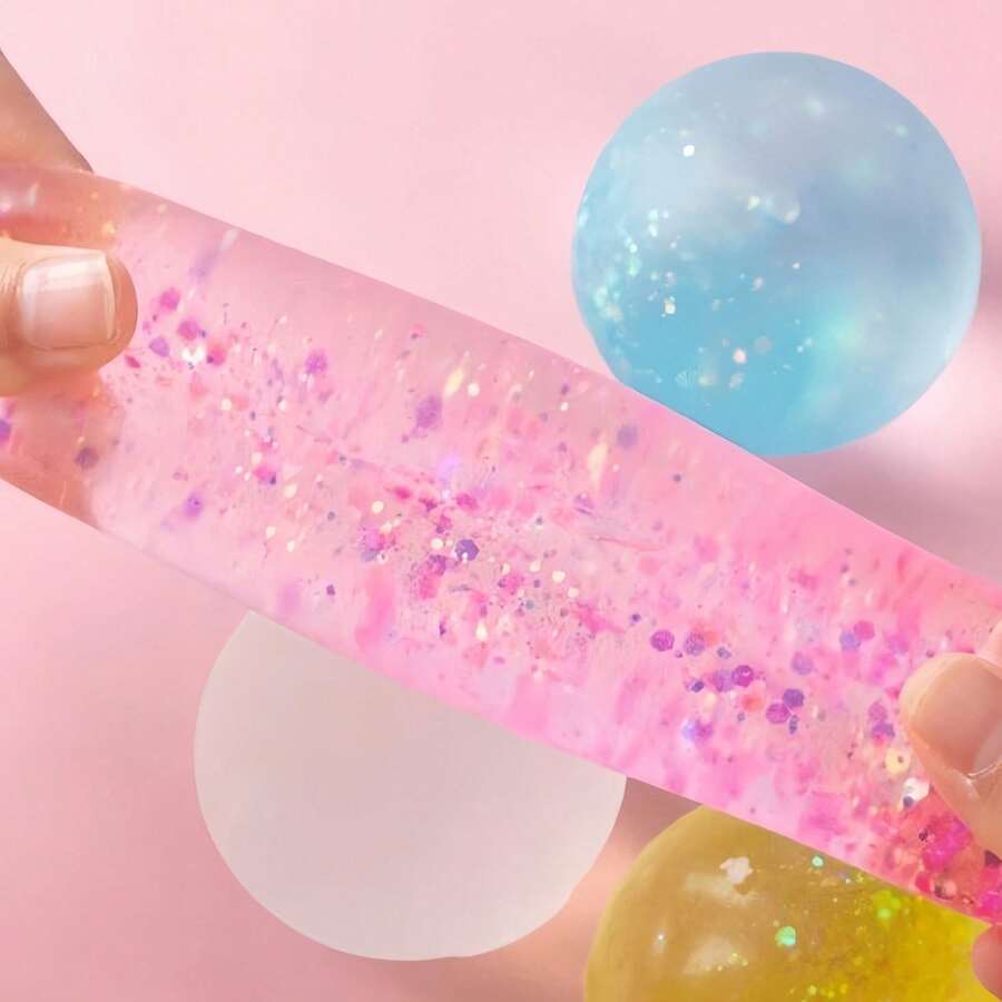 1pc Squishy Candy Ball Malt Squeeze Toy, Cute Round Candy Ball Shape, Super Soft & Slow Rebound Pliable, Squeezing Sticky Soft Texture Very Healing, Suitable For Home, Office, Classroom, Back To School, Winter Season, Holiday Creative Gift